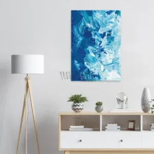 Toile art abstrait imprimée « Cascade cristalline »