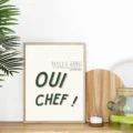 affiche cuisine oui chef