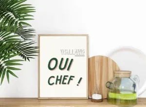 affiche cuisine oui chef