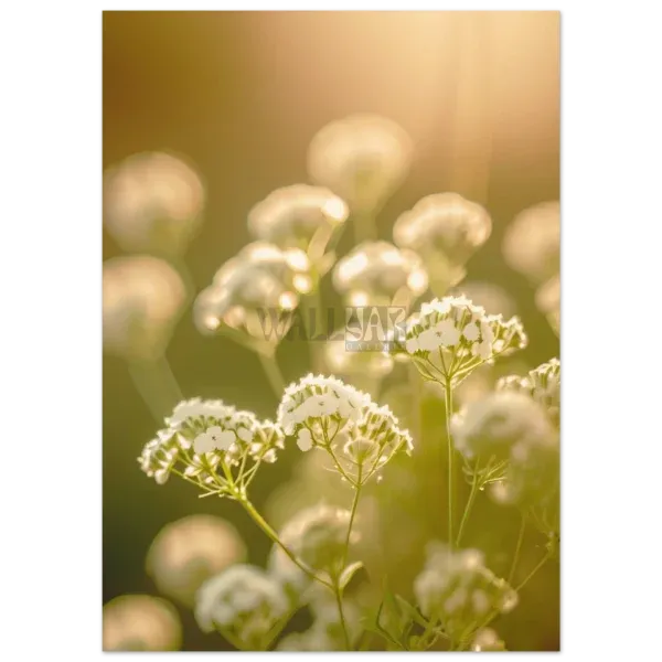 Affiche Gypsophile en lumière dorée